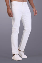 Premium white denim jeans for men