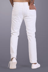 Premium white denim jeans for men